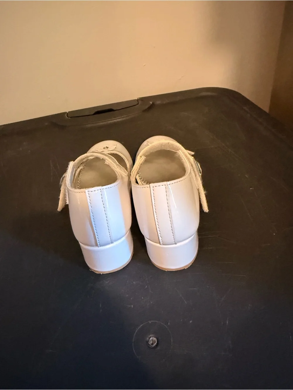 Rachel Shoes White Girls Floral Strap Dress Shoes